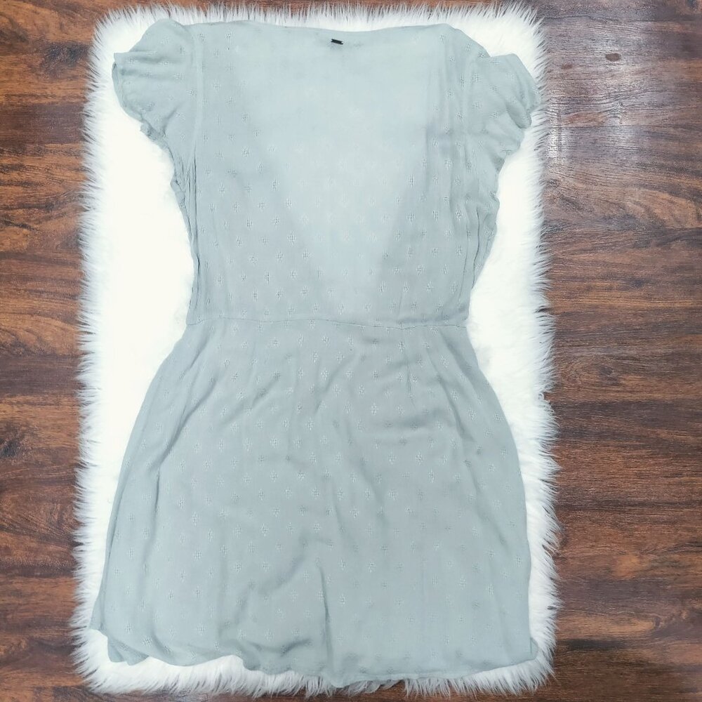 O'Neill Gray Flutter-Sleeve Lightweight Lined Wrap Dress Women's Size Medium - Picture 6 of 13